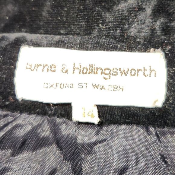 Bourne & Hollingsworth Black Velvet Blazer - Picture 7 of 10